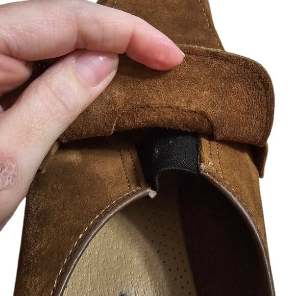 Hush Puppies Vintage Brown Suede Round Toe Slip On Loafers Sz 9M - Picture 5 of 8